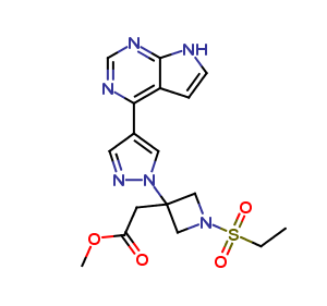 1-(Ethylsulfonyl)-3-[4-(7H-pyrrolo[2,3-d]pyrimidin-4-yl)-1H-pyrazol-1-yl]-3-azetidineacetic acid methyl ester