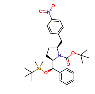 1,1-Dimethylethyl (2R,5S)-2-[(R)-[[(1,1-dimethylethyl)dimethylsilyl]oxy]phenylmethyl]-5-[(4-nitrophenyl)methyl]-1-pyrrolidinecarboxylate