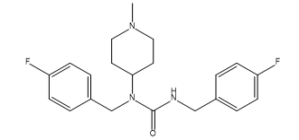 1,3-bis(4-fluorobenzyl)-1-(1-methylpiperidin-4-yl)urea