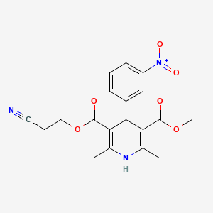 1,4-Dihydro-2,6-dimethyl-4-(3-nitrophenyl)-3,5-pyridinedicarboxylic Acid 3-(2-Cyanoethyl) 5-Methyl E