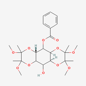 1,6-O-[(1R,2R)-1,2-Dimethoxy-1,2-dimethyl-1,2-ethanediyl]-3,4-O-[(1S,2S)-1,2-dimethoxy-1,2-dimethyl-1,2-ethanediyl]-5-benzoate-myo-inositol