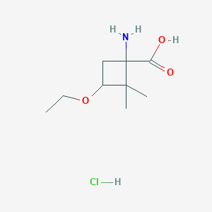 1-Amino-3-ethoxy-2,2-dimethylcyclobutane-1-carboxylic acid hydrochloride