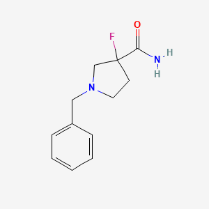 1-Benzyl-3-fluoropyrrolidine-3-carboxamide
