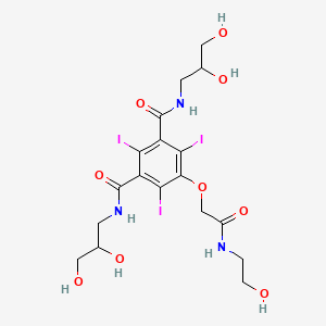 1-N,3-N-bis(2,3-dihydroxypropyl)-5-[2-(2-hydroxyethylamino)-2-oxoethoxy]-2,4,6-triiodobenzene-1,3-dicarboxamide