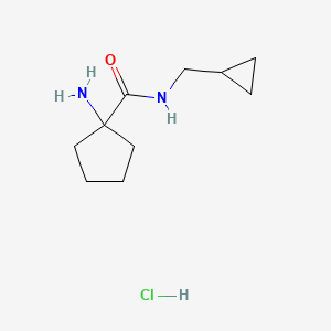 1-amino-N-(cyclopropylmethyl)cyclopentane-1-carboxamide hydrochloride