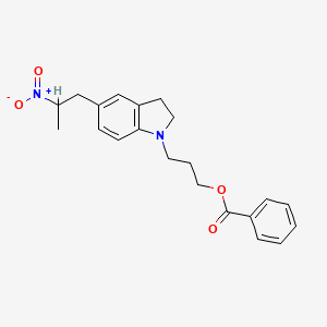 1H-Indole-1-propanol, 2,3-dihydro-5-(2-nitropropyl)-, benzoate (ester) (9CI)