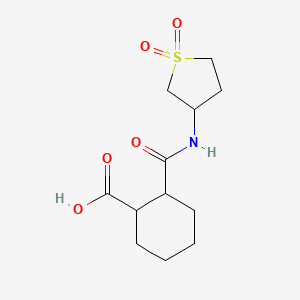 2-[(1,1-Dioxo-1lambda6-thiolan-3-yl)carbamoyl]cyclohexane-1-carboxylic acid