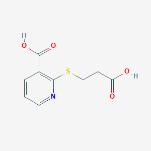 2-[(2-Carboxyethyl)sulfanyl]nicotinic acid