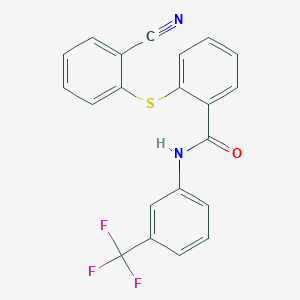 2-[(2-cyanophenyl)sulfanyl]-N-[3-(trifluoromethyl)phenyl]benzenecarboxamide