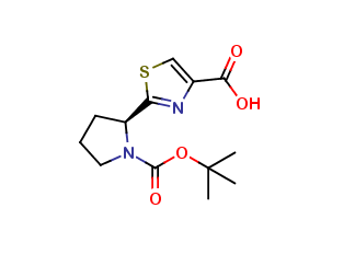 2-[(2S)-1-[(1,1-dimethylethoxy)carbonyl]2-pyrrolidinyl]-4-thiazolecarboxylic acid