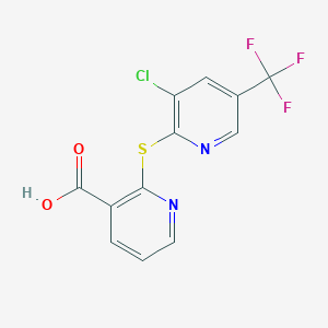 2-{[3-Chloro-5-(trifluoromethyl)-2-pyridinyl]-sulfanyl}nicotinic acid