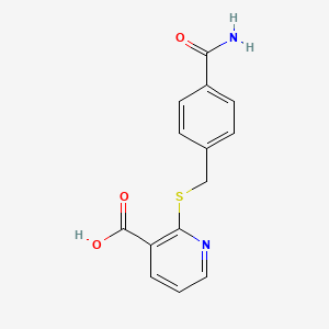2-{[4-(Aminocarbonyl)benzyl]thio}nicotinic acid