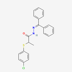 2-[(4-chlorophenyl)sulfanyl]-N'-(diphenylmethylene)propanohydrazide