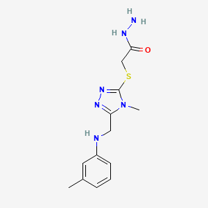 2-[(4-methyl-5-{[(3-methylphenyl)amino]methyl}-4H-1,2,4-triazol-3-yl)thio]acetohydrazide
