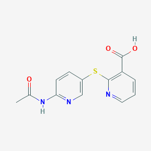 2-{[6-(acetylamino)-3-pyridinyl]sulfanyl}nicotinic acid