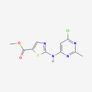 2-[(6-Chloro-2-methyl-4-pyrimidinyl)amino]-5-thiazolecarboxylic Acid Methyl Ester