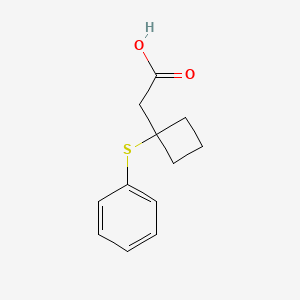 2-[1-(Phenylsulfanyl)cyclobutyl]acetic acid