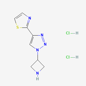 2-(1-(azetidin-3-yl)-1H-1,2,3-triazol-4-yl)thiazole dihydrochloride