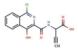 2-(1-chloro-4-hydroxyisoquinoline-3-carboxamido)but-3-ynoic acid