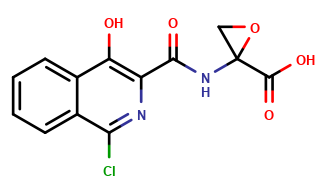 2-(1-chloro-4-hydroxyisoquinoline-3-carboxamido)oxirane-2-carboxylic acid