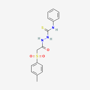 2-{2-[(4-methylphenyl)sulfonyl]acetyl}-N-phenyl-1-hydrazinecarbothioamide
