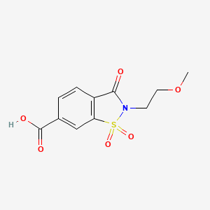 2-(2-Methoxyethyl)-1,1,3-trioxo-2,3-dihydro-1$L^{6},2-benzothiazole-6-carboxylic acid