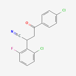 2-(2-chloro-6-fluorophenyl)-4-(4-chlorophenyl)-4-oxobutanenitrile