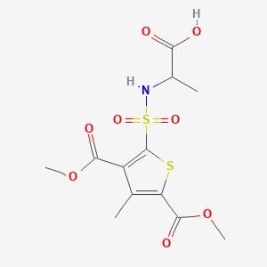 2-[3,5-Bis(methoxycarbonyl)-4-methylthiophene-2-sulfonamido]propanoic acid