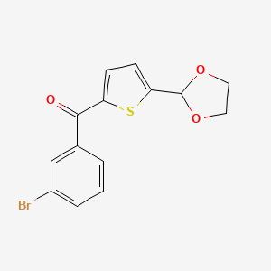 2-(3-Bromobenzoyl)-5-(1,3-dioxolan-2-YL)thiophene
