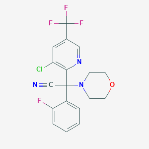2-[3-chloro-5-(trifluoromethyl)-2-pyridinyl]-2-(2-fluorophenyl)-2-morpholinoacetonitrile