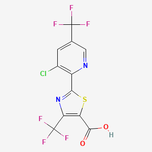 2-(3-chloro-5-(trifluoromethyl)pyridin-2-yl)-4-(trifluoromethyl)thiazole-5-carboxylic acid