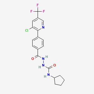 2-{4-[3-chloro-5-(trifluoromethyl)-2-pyridinyl]benzoyl}-N-cyclopentyl-1-hydrazinecarboxamide