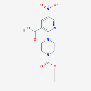 2-[4-(tert-butoxycarbonyl)piperazino]-5-nitronicotinic acid