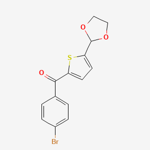 2-(4-Bromobenzoyl)-5-(1,3-dioxolan-2-YL)thiophene
