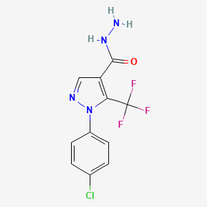 2-(4-Chlorophenyl)-3-(trifluoromethyl)pyrazole-4-carboxylic acid hydrazide