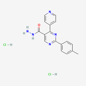 2-(4-Methylphenyl)-4-pyridin-4-ylpyrimidine-5-carbohydrazide;dihydrochloride