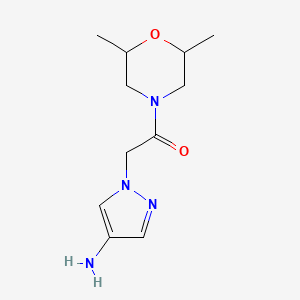 2-(4-amino-1H-pyrazol-1-yl)-1-(2,6-dimethylmorpholin-4-yl)ethan-1-one