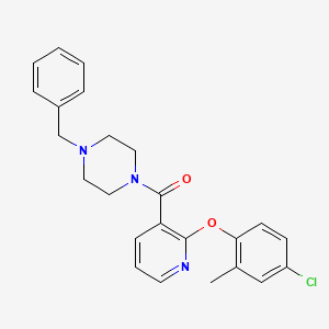 2-(4-chloro-2-methylphenoxy)(3-pyridyl) 4-benzylpiperazinyl ketone