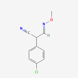 2-(4-chlorophenyl)-3-(methoxyimino)propanenitrile