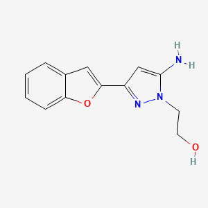 2-[5-amino-3-(1-benzofuran-2-yl)-1H-pyrazol-1-yl]ethan-1-ol