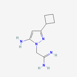 2-(5-amino-3-cyclobutyl-1H-pyrazol-1-yl)acetimidamide
