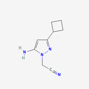 2-(5-amino-3-cyclobutyl-1H-pyrazol-1-yl)acetonitrile