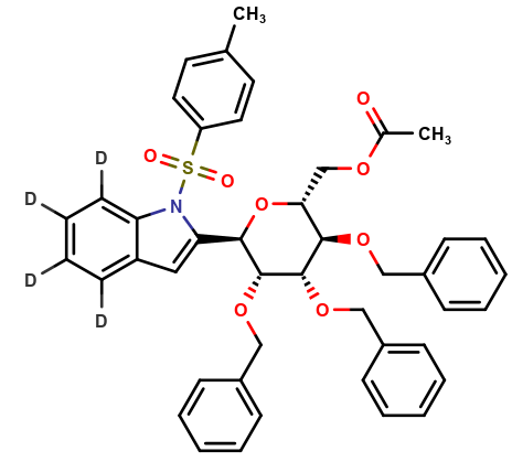 2-[6-O-Acetyl-2,3,4-tris-O-(phenylmethyl)-a-D-mannopyranosyl]-1-[(4-methylphenyl)sulfonyl]-1H-indole-d4