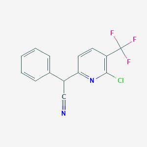 2-[6-chloro-5-(trifluoromethyl)-2-pyridinyl]-2-phenylacetonitrile
