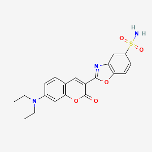 2-[7-(Diethylamino)-2-oxo-2H-1-benzopyran-3-yl]-5-benzoxazolesulfonamide