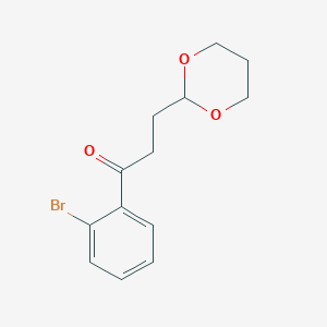 2'-Bromo-3-(1,3-dioxan-2-yl)propiophenone