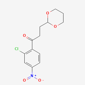 2'-Chloro-3-(1,3-dioxan-2-yl)-4'-nitropropiophenone