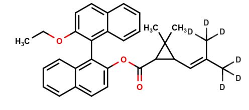 2'-Ethoxy-[1,1'-binaphthalen]-2-yl -2,2-dimethyl-3-(2-methylprop-1-en-1-yl)cyclopropane-1-carboxylate-D6