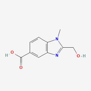 2-(Hydroxymethyl)-1-methyl-1H-1,3-benzodiazole-5-carboxylic acid