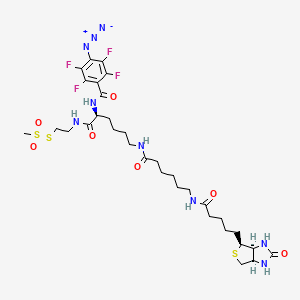2-[N2-(4-Azido-2,3,5,6-tetrafluorobenzoyl)-N6-(6-biotinamidocaproyl)-L-lysinyl]ethyl Methanethiosulfonate